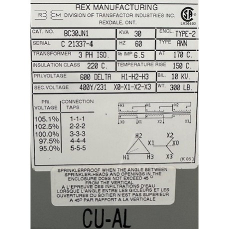 6KVA 460V-133/230V
